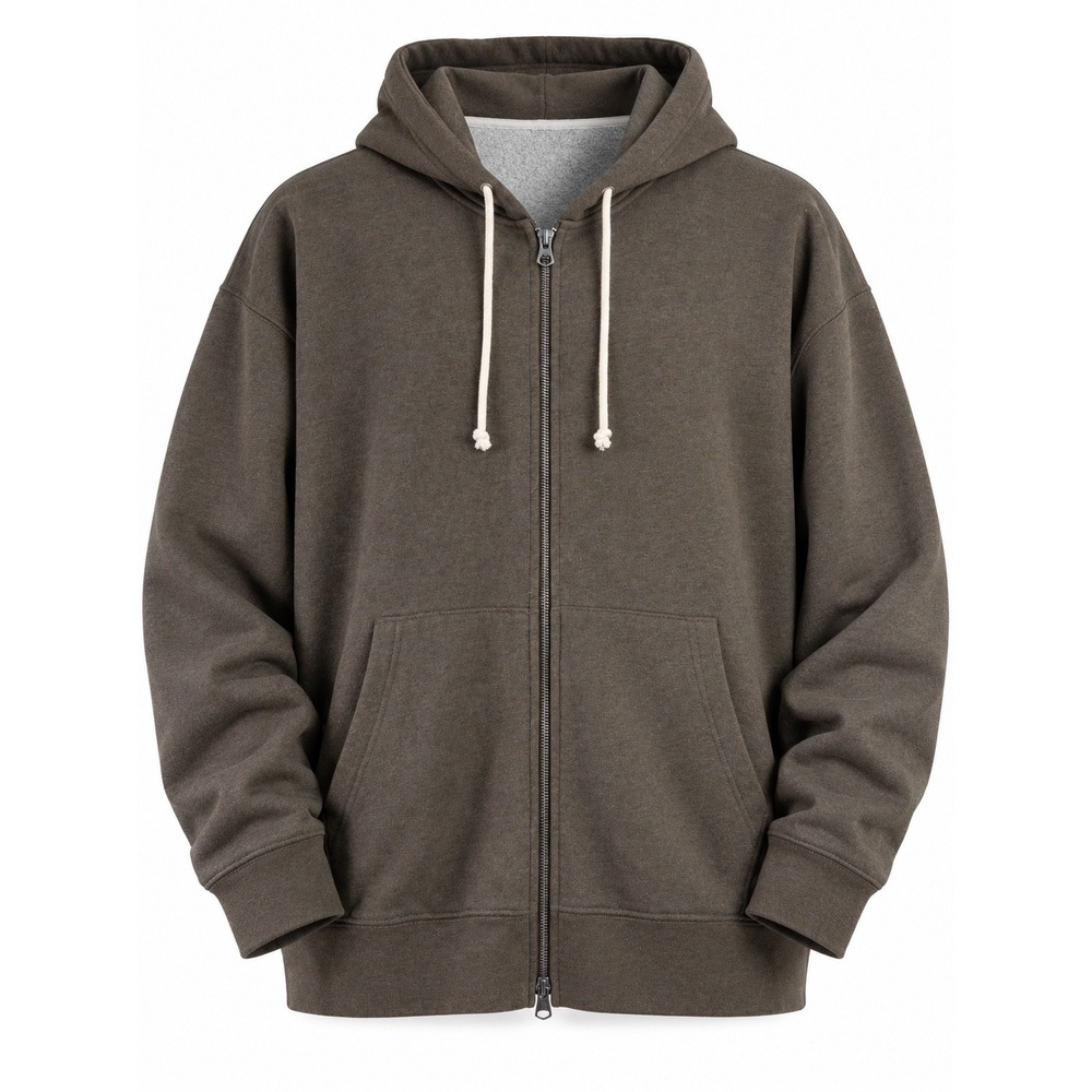 American Eagle Hoodie Mens 3XL XXXL Brown Fleece Full Zip Two Way Zipper NWT